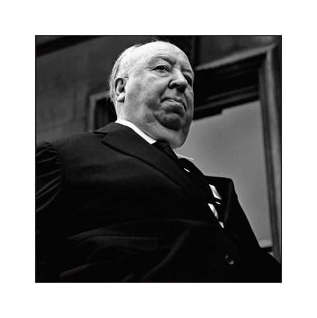 Alfred Hitchcock on the set of Frenzy, Covent Garden, London, 1971.