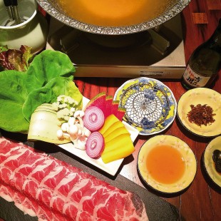 Herbed pork hagoromo shabu-shabu at Iwaka-Mutsukari