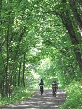 Cycling in Asahidake in Higashikawa Central Hokkaido