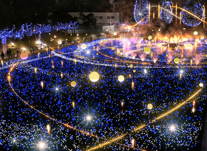 Christmas 2018 Illumination Roppongi bubble bright effects 