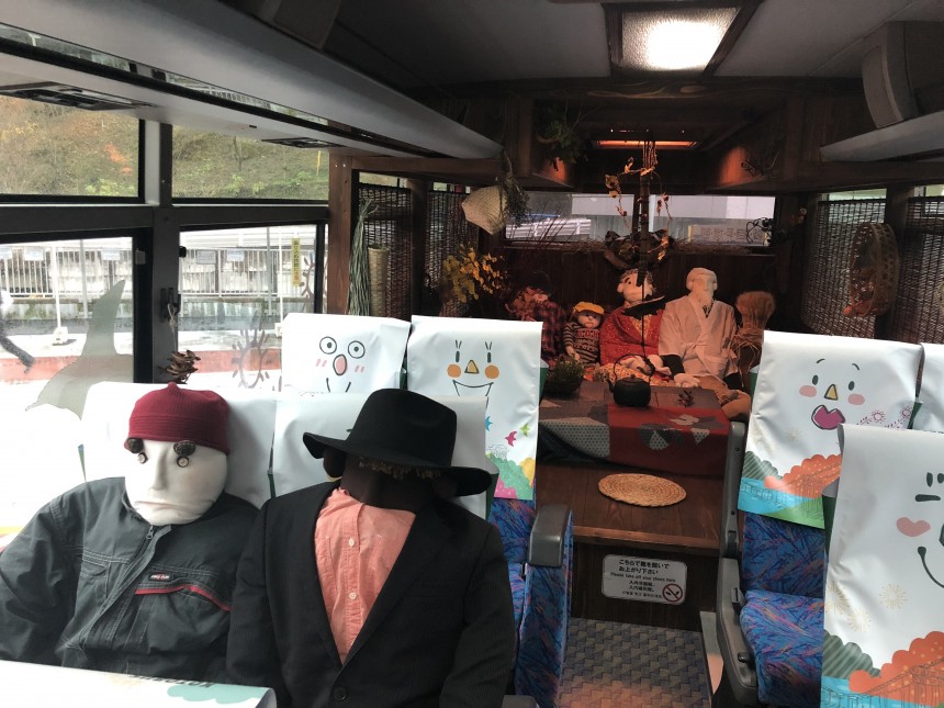 Experience Shikoku’s Iya Valley Through the Five Senses Nina Cataldo bus scarecrow