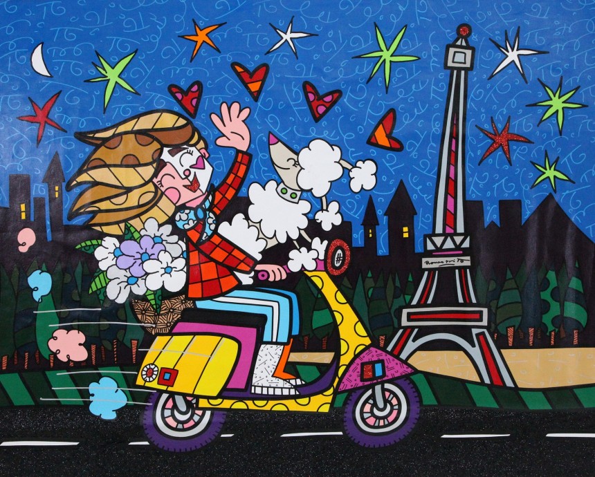 "I Love Paris", 2014. Acrylic on canvas. 