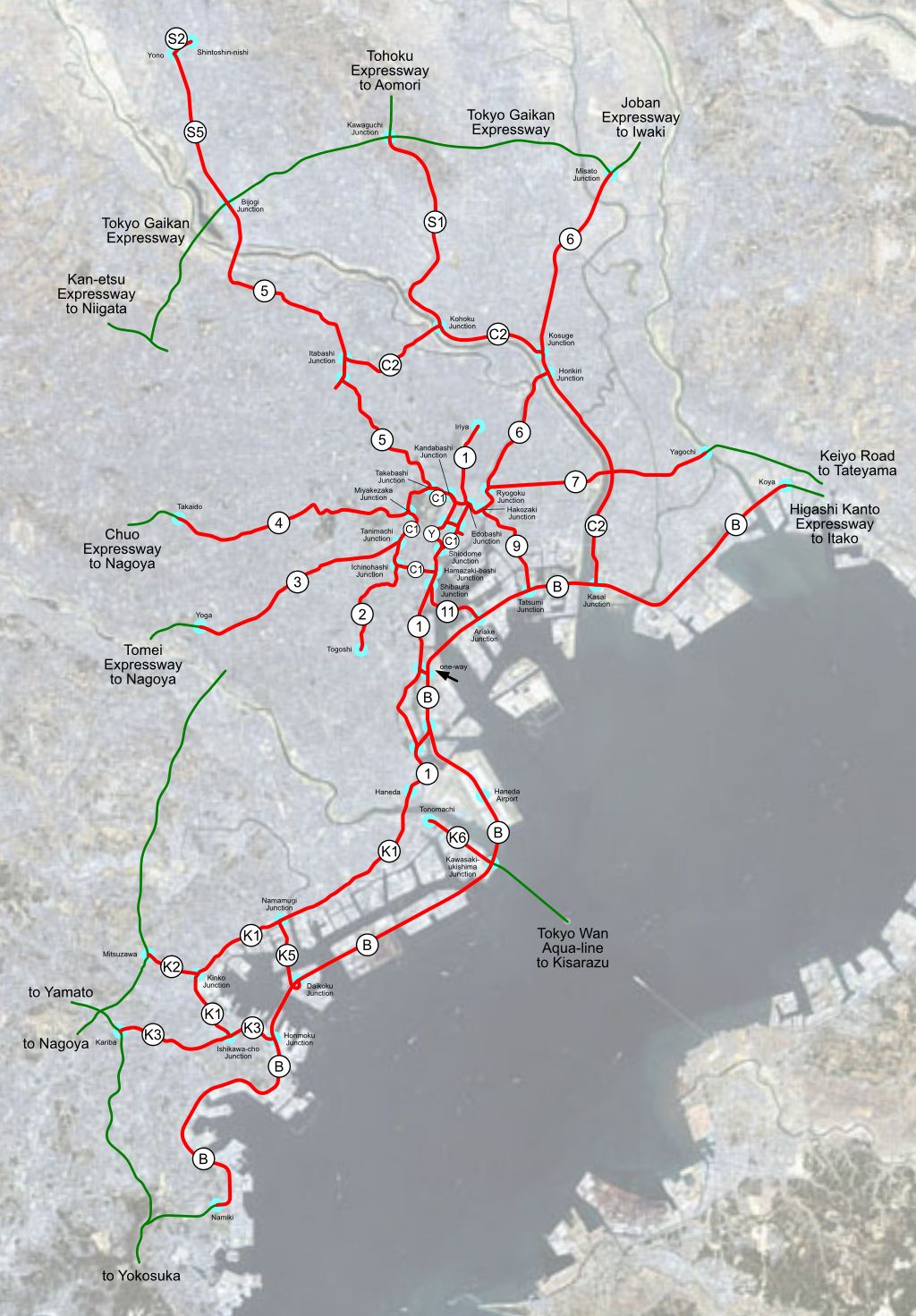 map of highways tokyo prefecture
