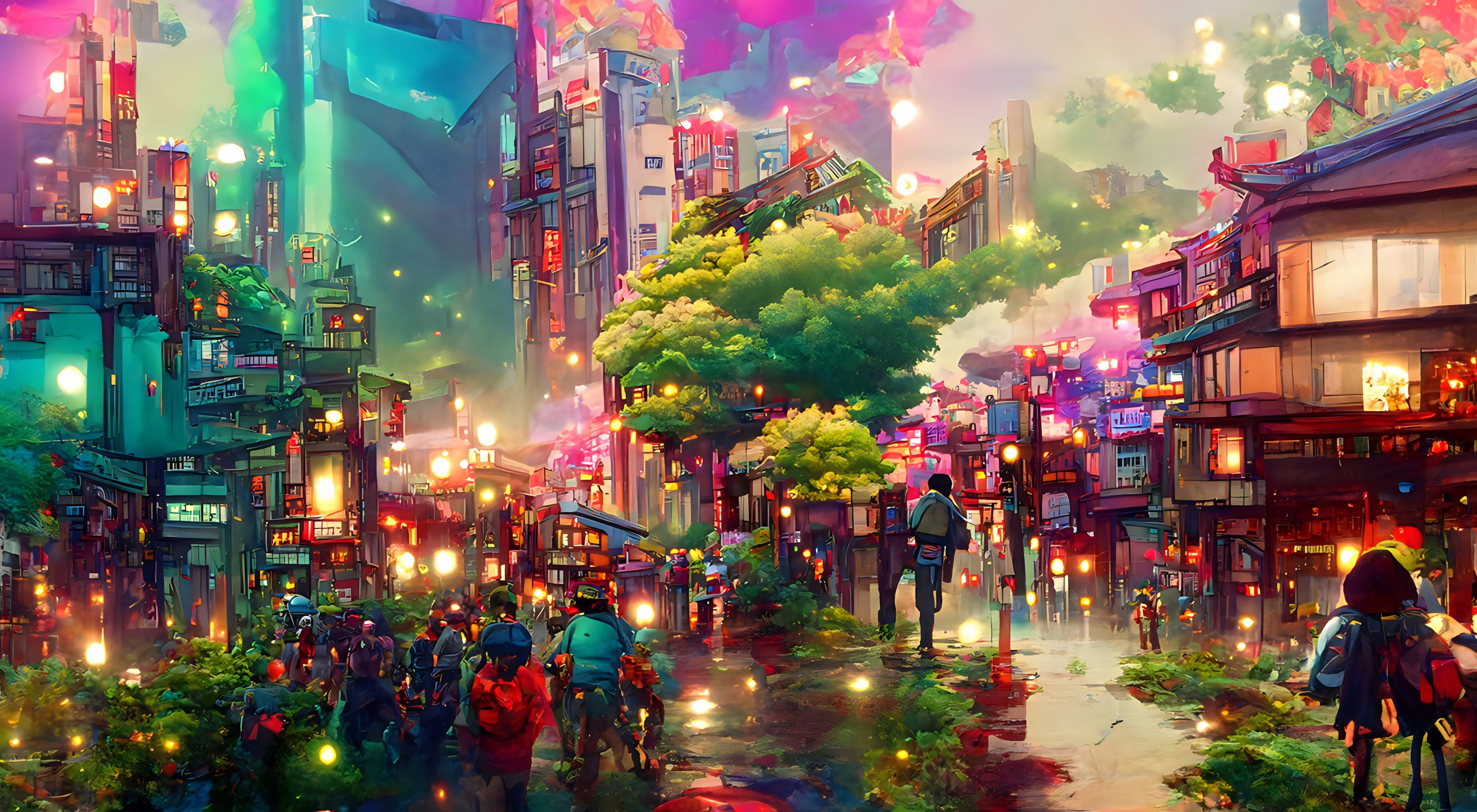 anime tokyo quite street scenery only wallpaper | Stable Diffusion