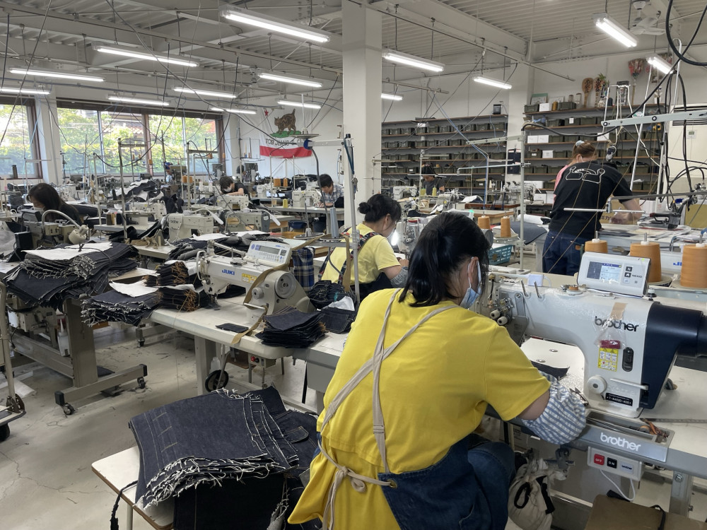 Japanese denim being made in the TCB factory 