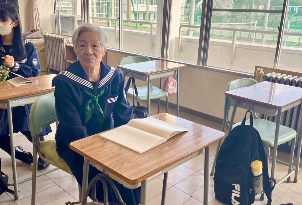 This Japanese Grandma’s First Day of High School