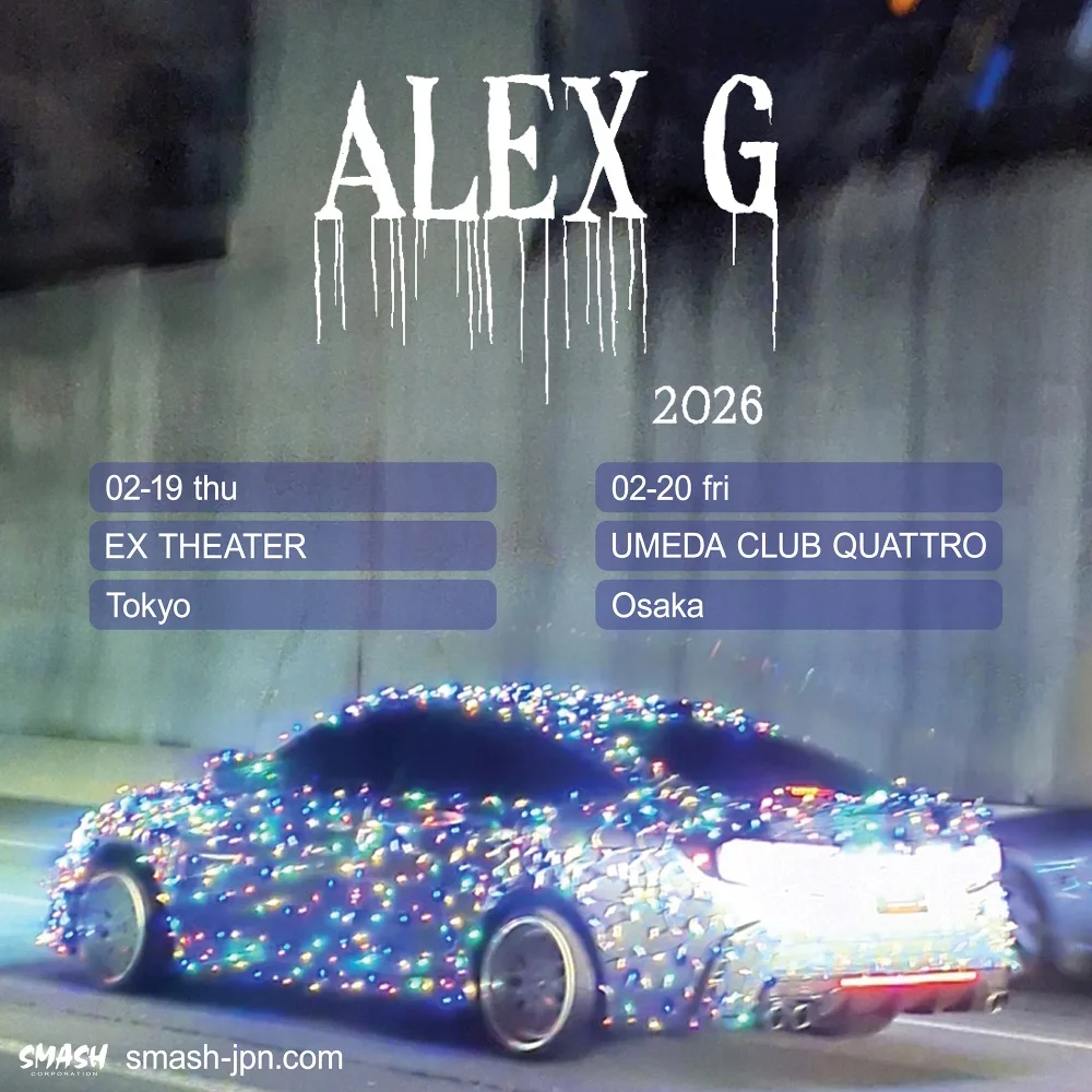 ALEX G 2026年　来日　公演ポスター直筆サイン ALEX-G-Japan-Tour-2026.webp