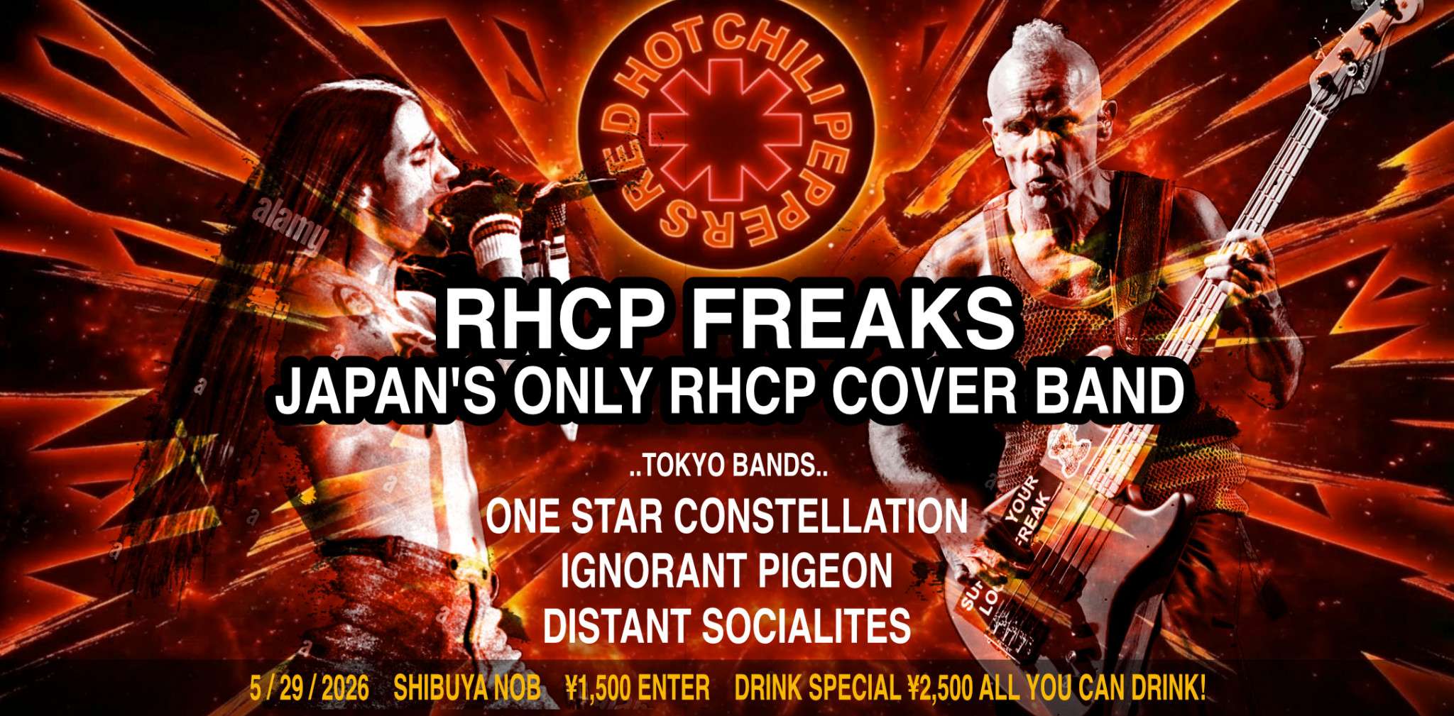 Red Hot Chili Peppers Tribute Event | Metropolis Japan