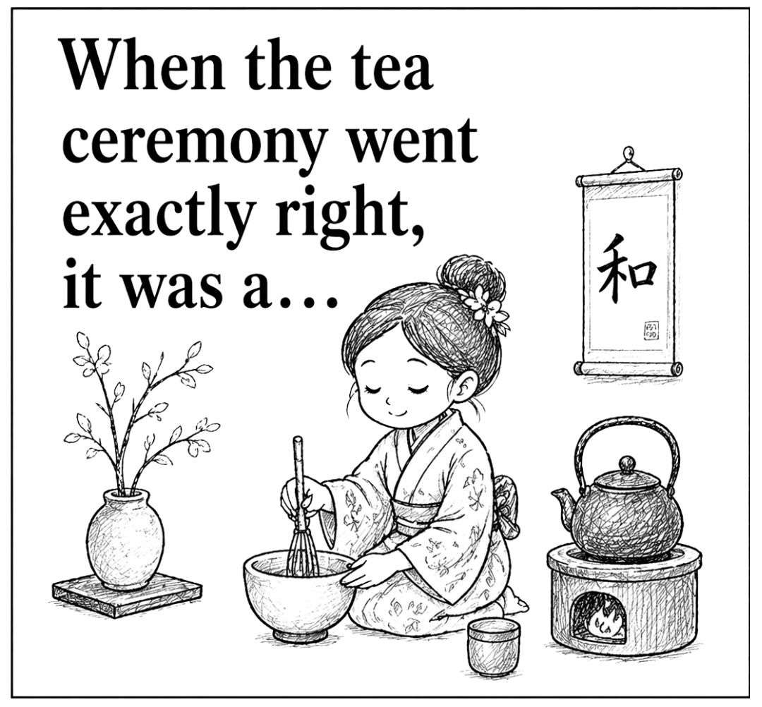 Tea ceremony illustration