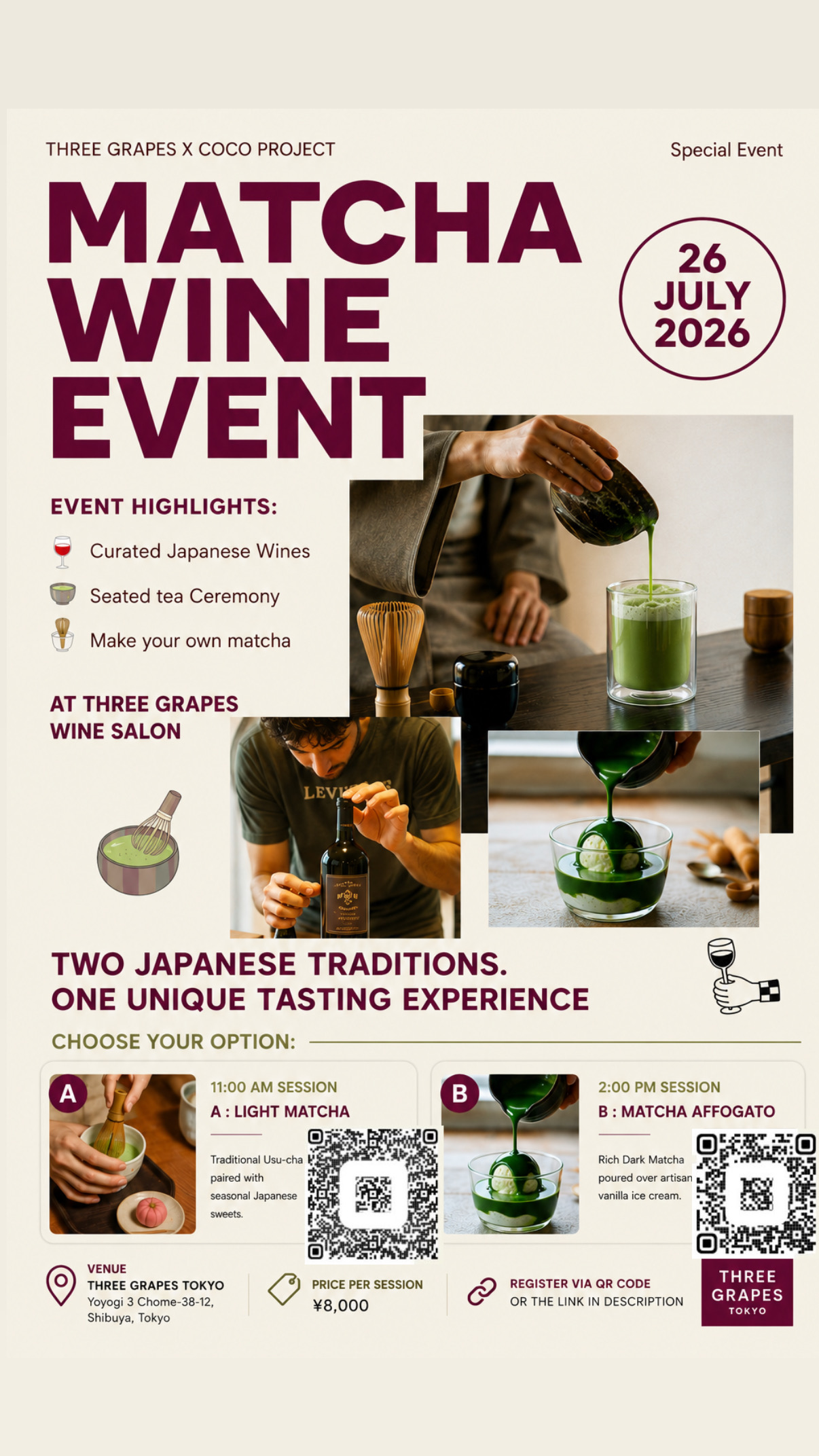 Matcha and Wine